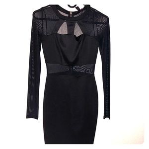 Long sleeve mesh dress